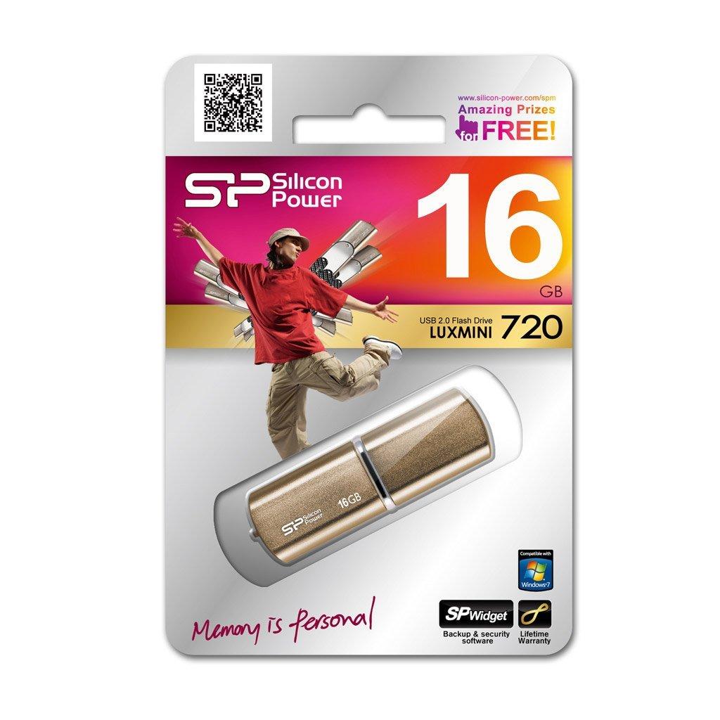 PenDrive Silicon Power LuxMini 720 16GB USB 2.0 (brązowy)