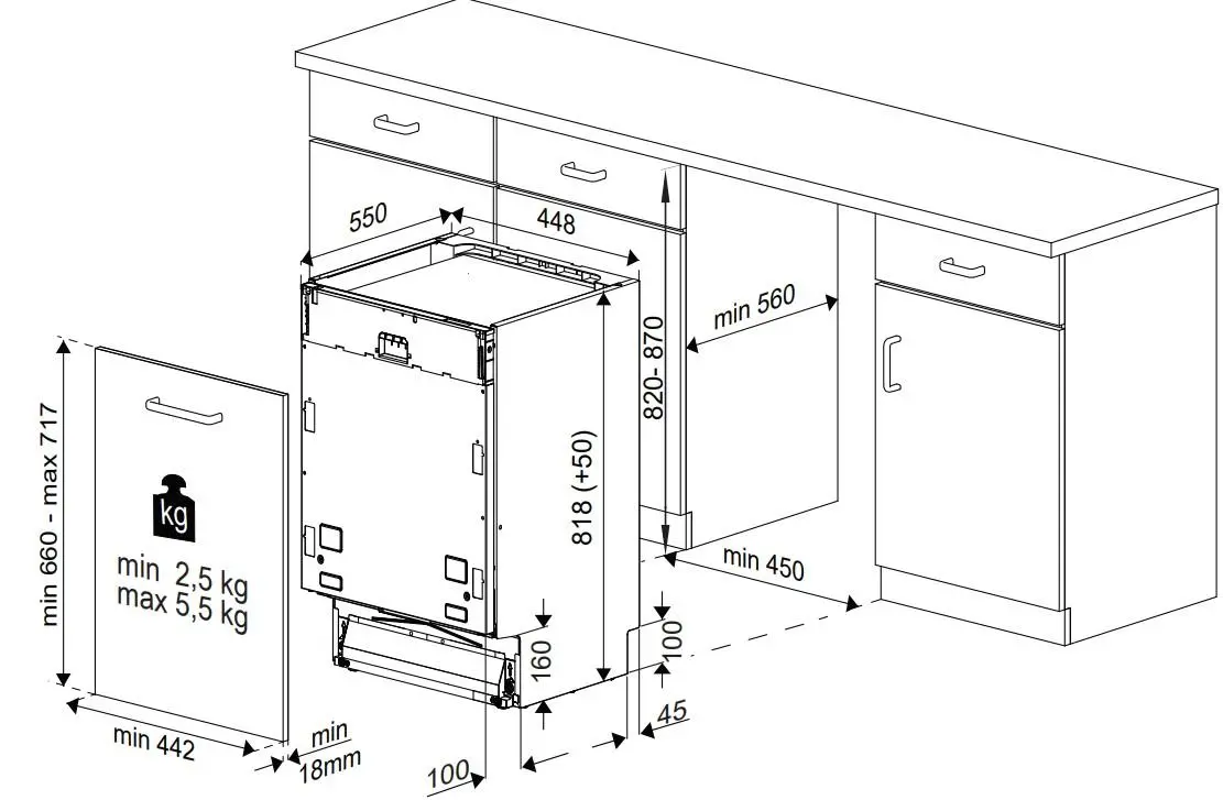 Zmywarka Beko DIS48120 44,8cm Szuflada na sztućce