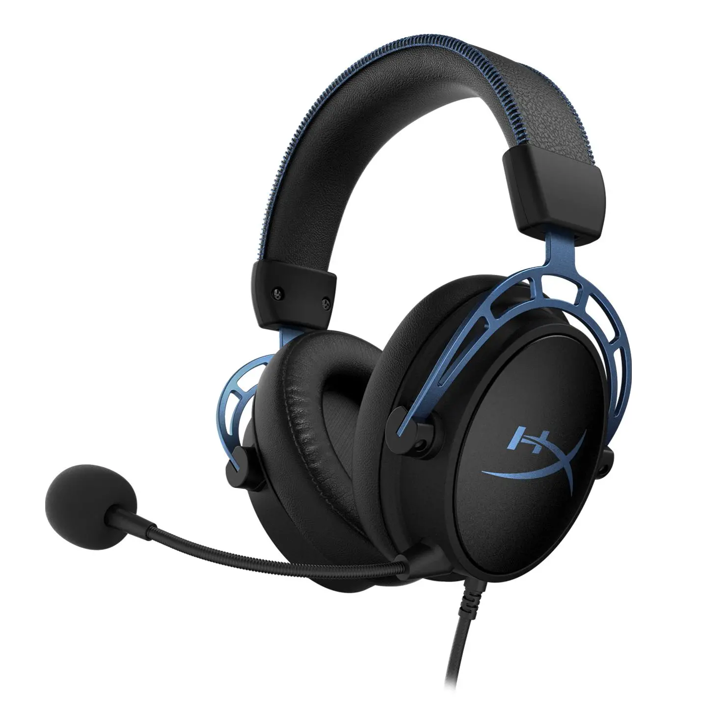 Słuchawki przewodowe z mikrofonem HyperX Cloud Alpha S HX-HSCAS-BL/WW Nauszne Czarno-niebieski
