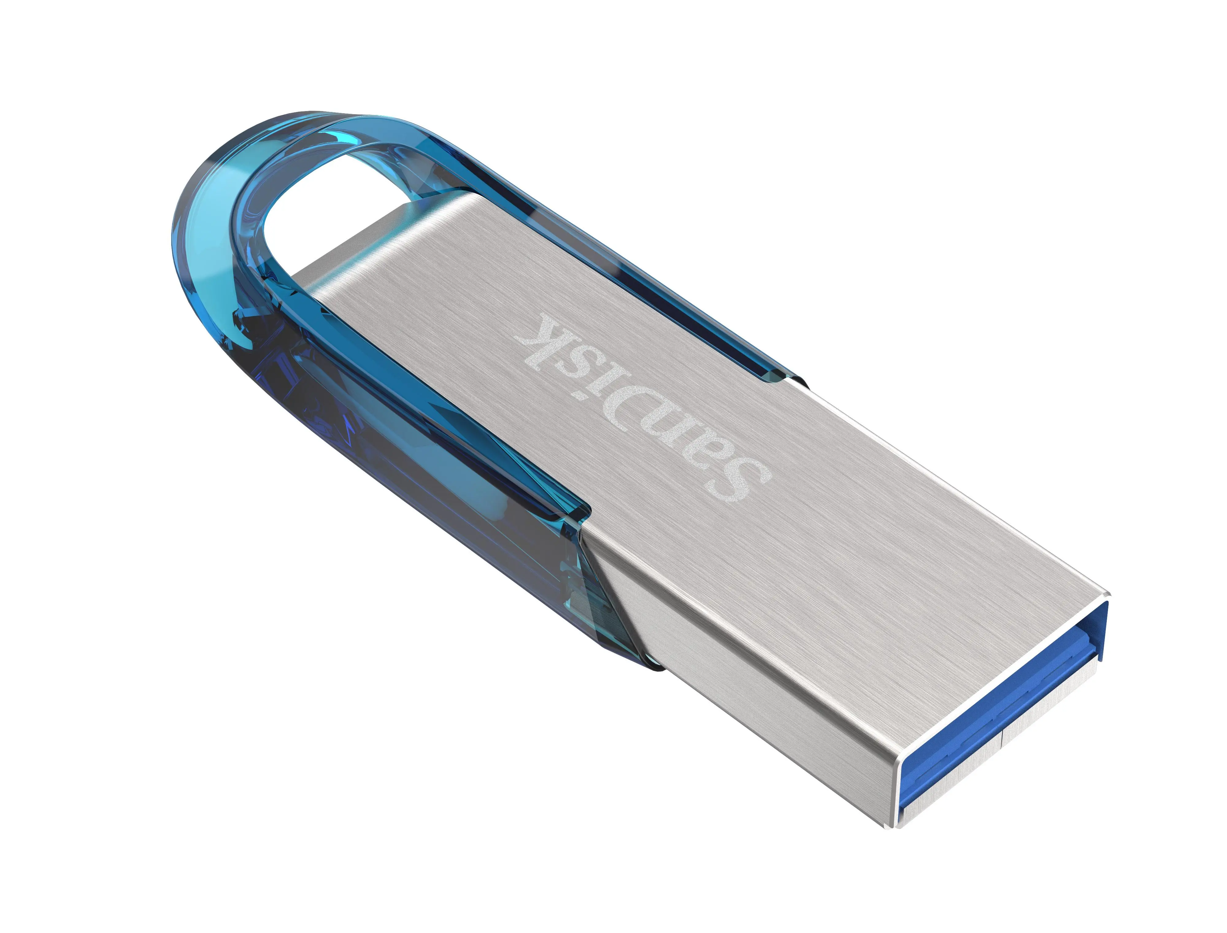 PenDrive SanDisk Ultra Flair 128GB USB 3.0 Srebrno-niebieski