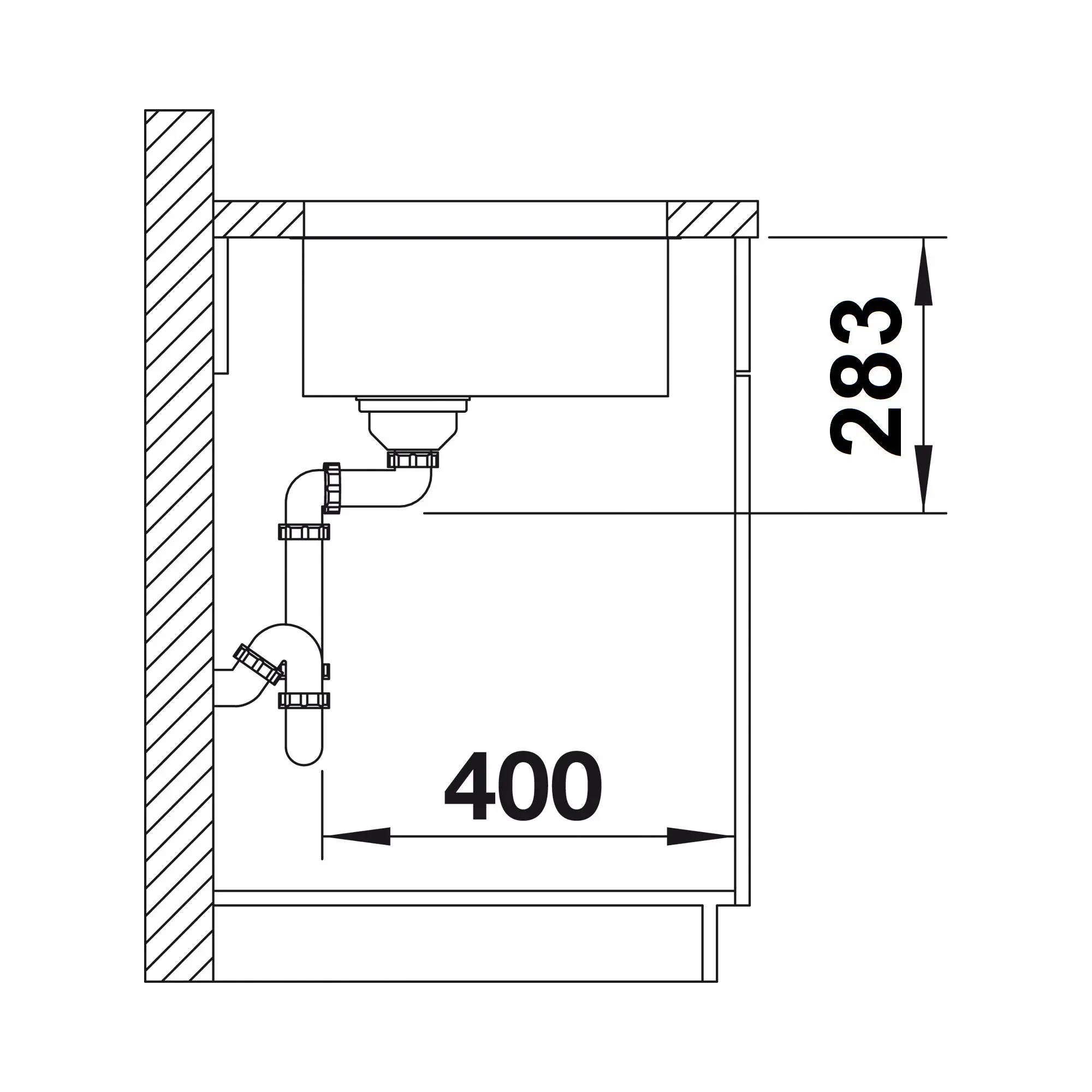 Zlewozmywak Blanco SUPRA 400-U 518201 Stalowy Srebrny