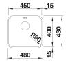 Zlewozmywak Blanco SUPRA 450-U 518204 Stalowy Srebrny