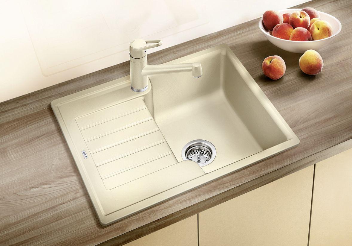 Zlewozmywak Blanco ZIA 40 S 516924 - szampan - granitowy - wpuszczany w blat - ociekacz