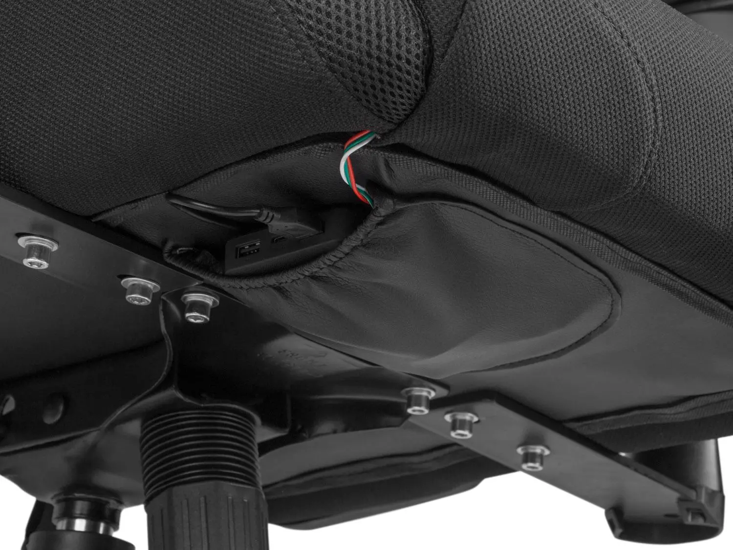 Fotel Genesis Trit 600 RGB Gamingowy do 150kg Skóra ECO Tkanina Czarny