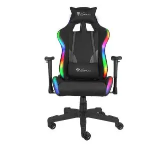 Fotel Genesis Trit 600 RGB Gamingowy do 150kg Skóra ECO Tkanina Czarny