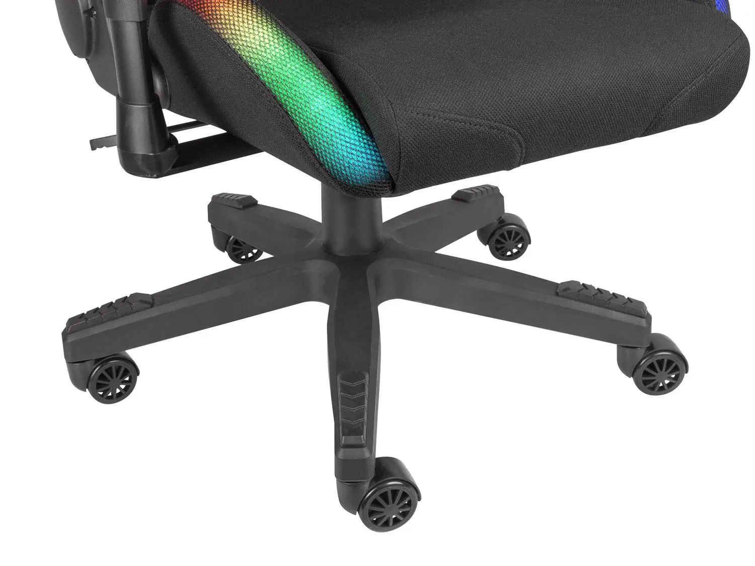 Fotel Genesis Trit 600 RGB Gamingowy do 150kg Skóra ECO Tkanina Czarny