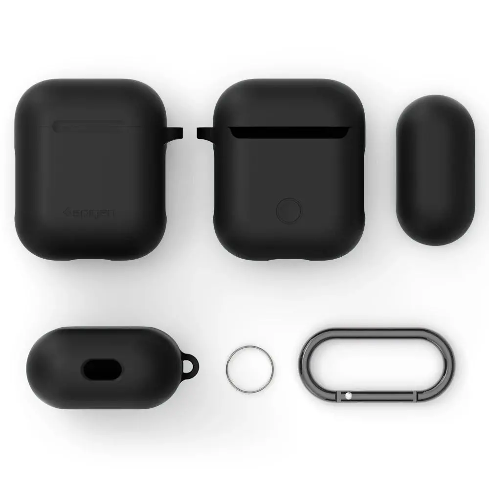 Etui na słuchawki Spigen AirPods Silicone Case 066CS24808 Czarny
