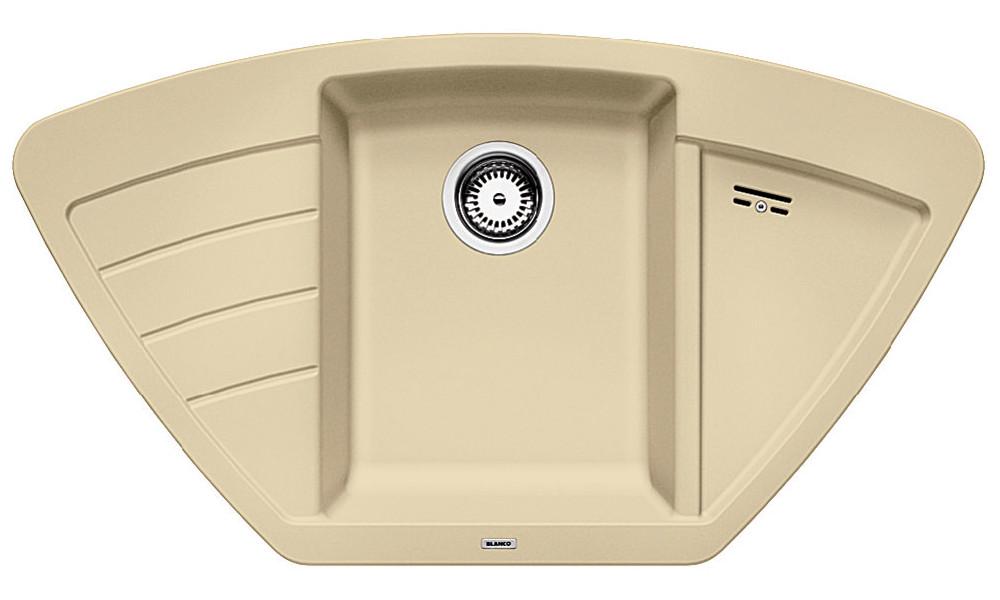 Zlewozmywak Blanco ZIA 9 E 514760 - szampan - granitowy - wpuszczany w blat - ociekacz