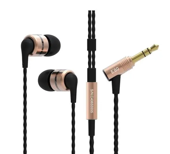 Słuchawki przewodowe SoundMAGIC E80 Dokanałowe Złoty