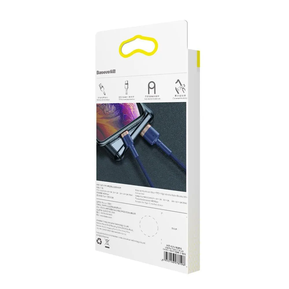 Kabel Baseus Cafule CALKLF-BV3 Złoto-niebieski 2,4A