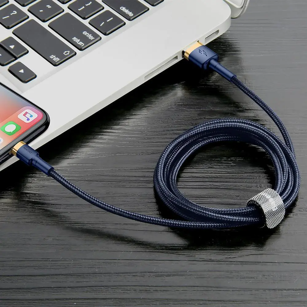 Kabel Baseus Cafule CALKLF-BV3 Złoto-niebieski 2,4A