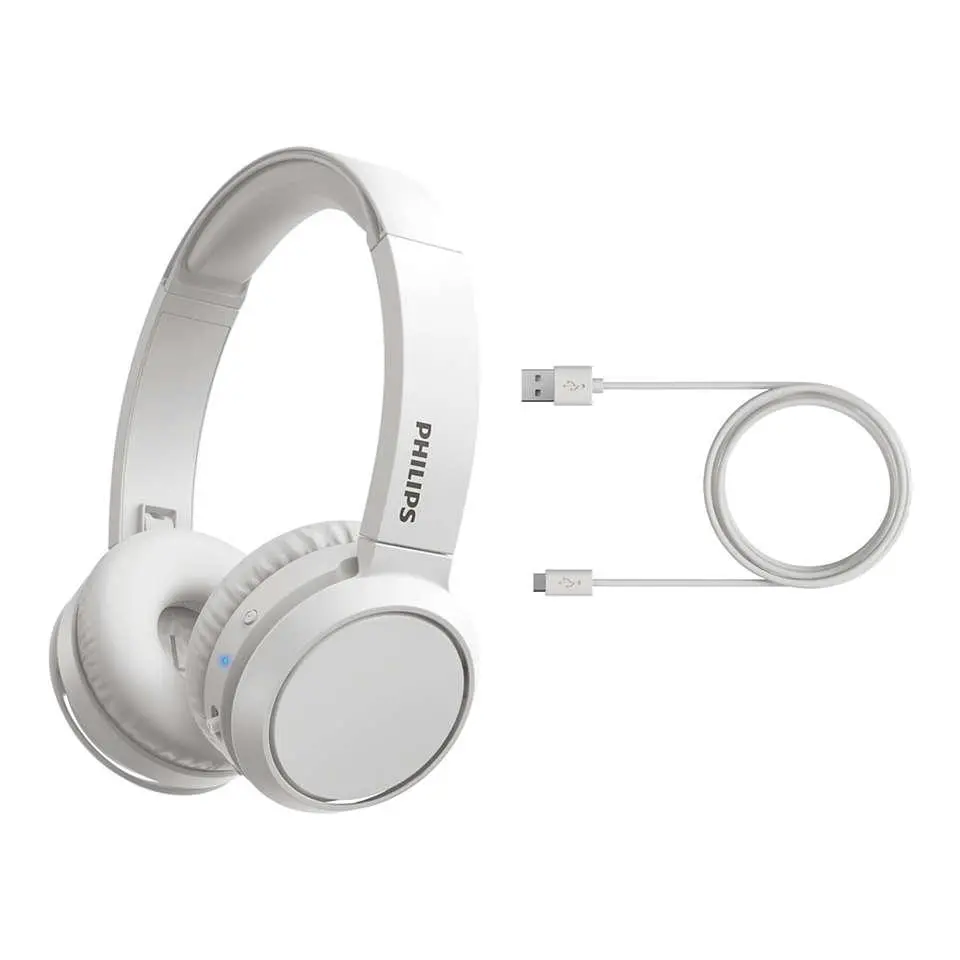 Słuchawki bezprzewodowe Philips BASS+ TAH4205WT/00 Nauszne Bluetooth 5.0 Biały