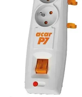 Listwa Acar P7 7 gniazd 3m Szary