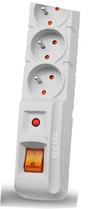 Listwa Acar S10 10 gniazd 3m Szary