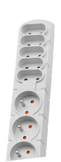 Listwa Acar S10 10 gniazd 3m Szary