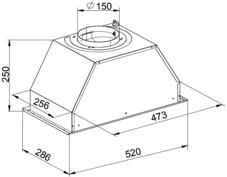 Okap Amica OMP6441B Czarny
