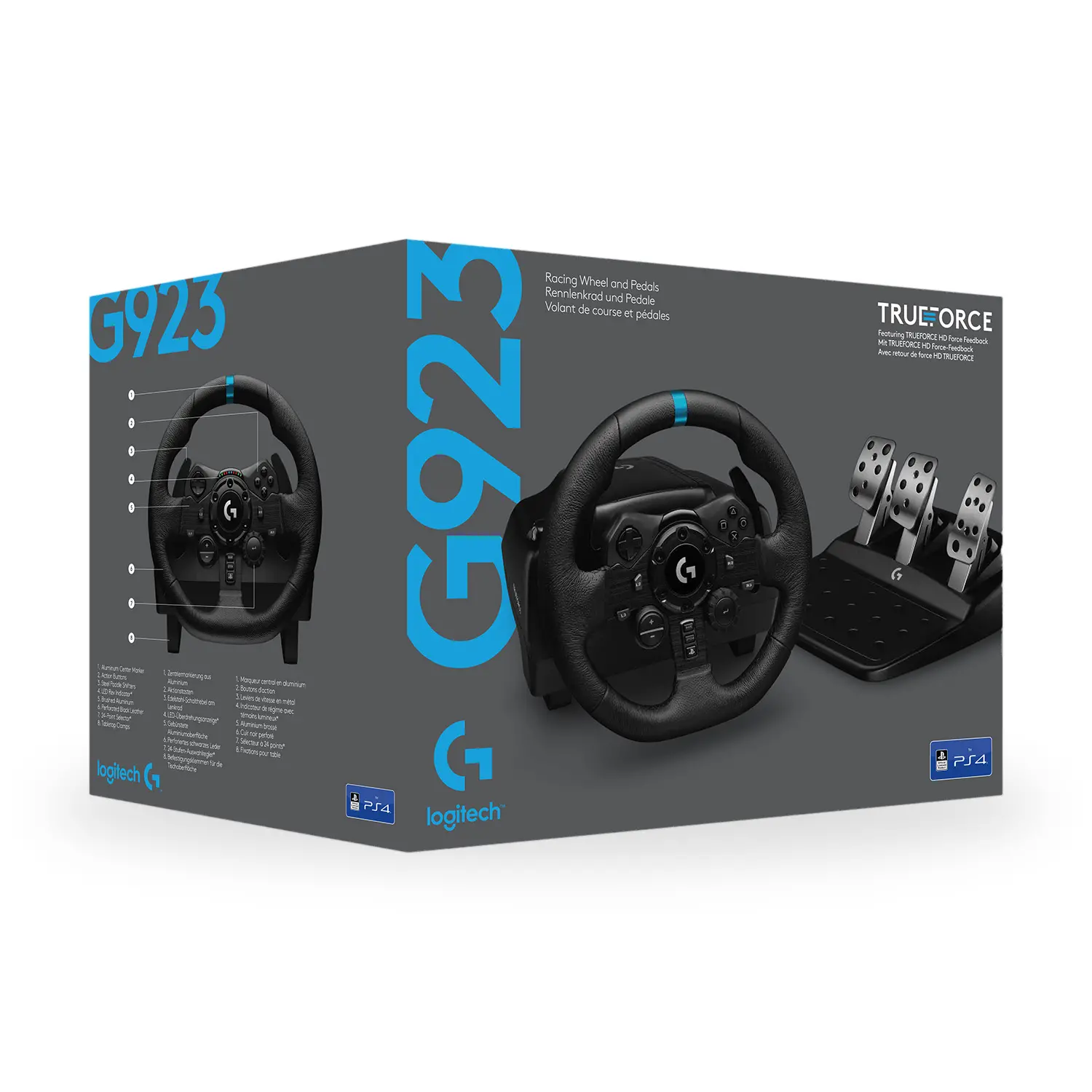 Kierownica Logitech G923 z pedałami do PS5, PS4, PC Force Feedback