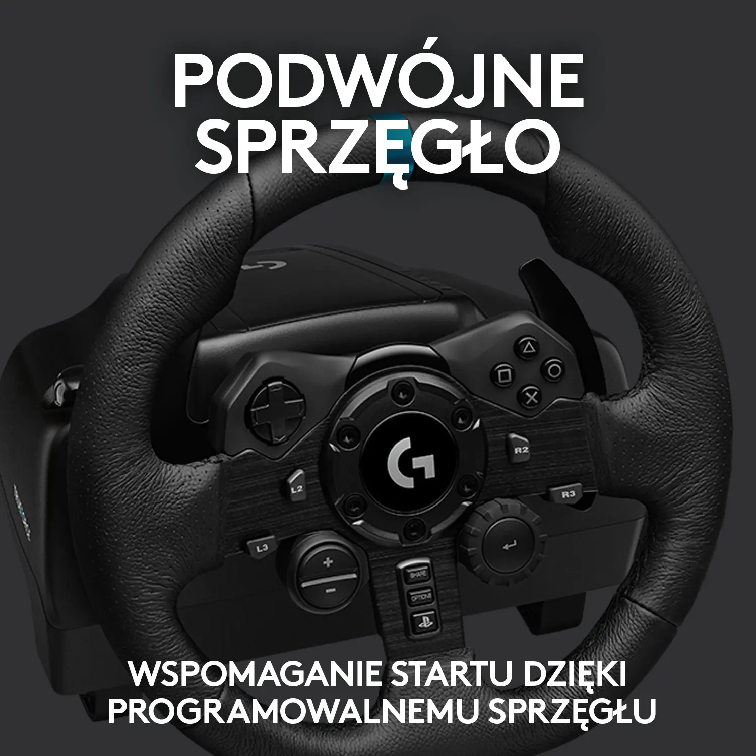 Kierownica Logitech G923 z pedałami do PS5, PS4, PC Force Feedback