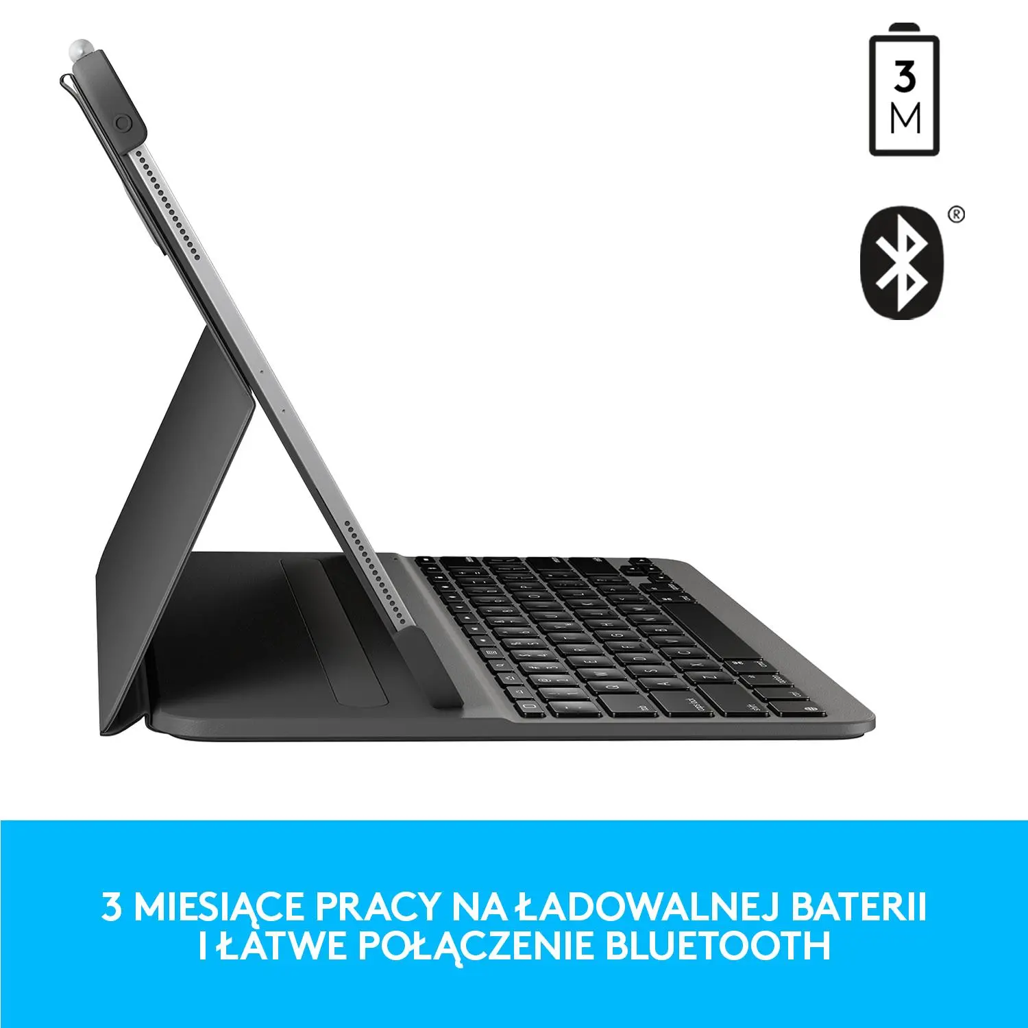 Etui na tablet Logitech Slim Folio Pro iPad Pro 11 (1. i 2.gen.) Grafitowy
