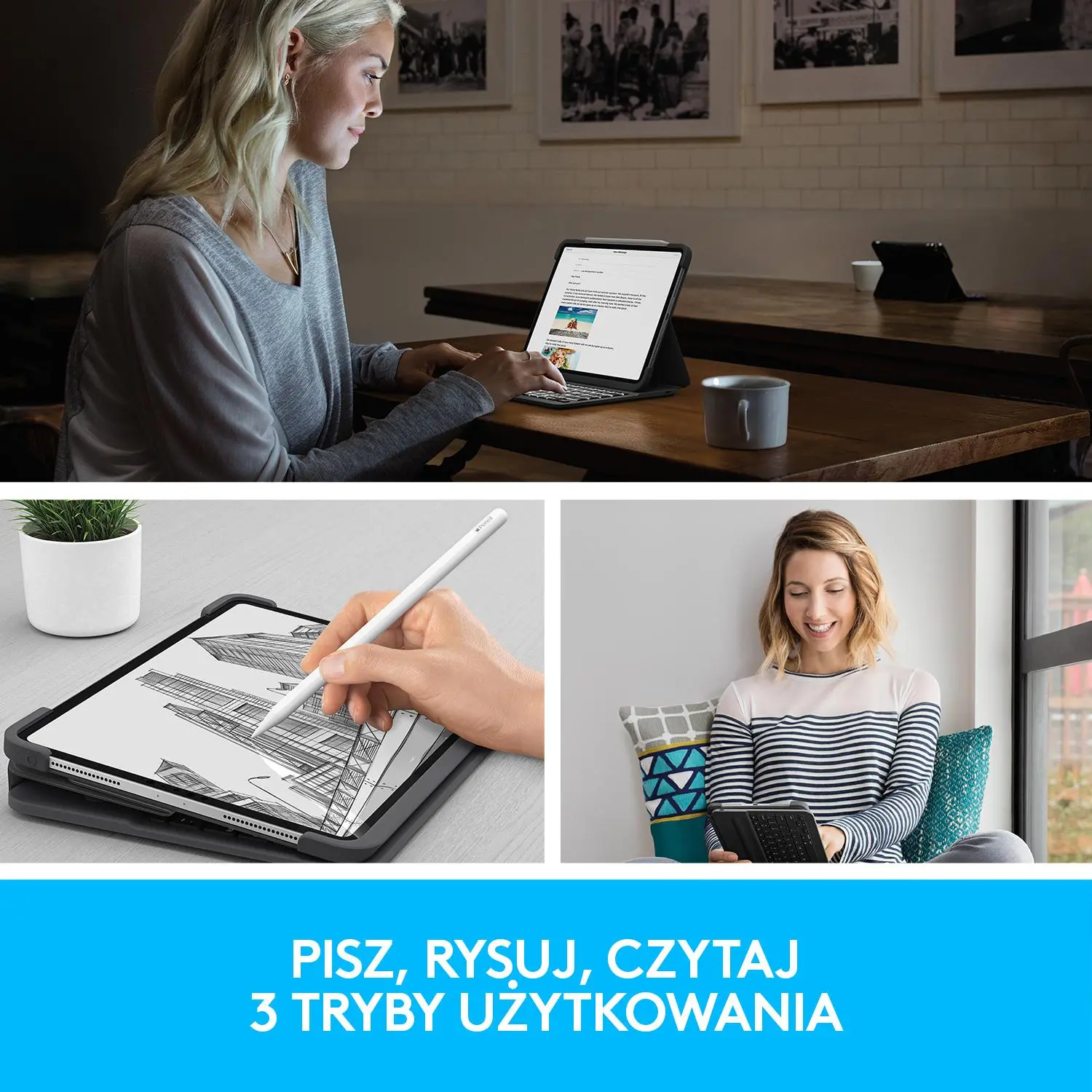 Etui na tablet Logitech Slim Folio Pro iPad Pro 11 (1. i 2.gen.) Grafitowy