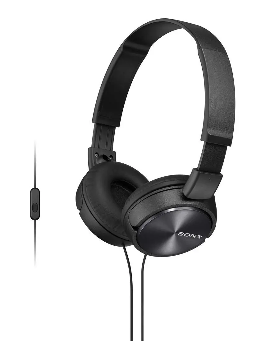 Słuchawki przewodowe Sony MDR-ZX310AP Nauszne Mikrofon Czarny