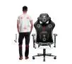 Fotel Diablo Chairs X-Player 2.0 Normal Size Gamingowy do 150kg Skóra ECO Tkanina Czarno-biały