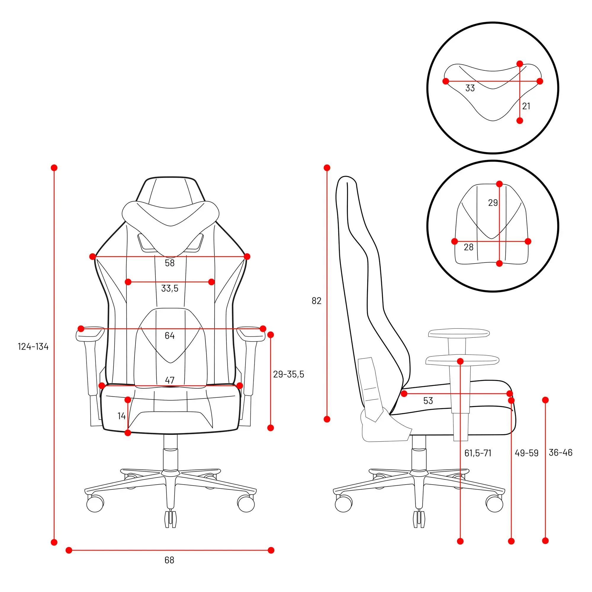 Fotel Diablo Chairs X-Player 2.0 Normal Size Gamingowy do 150kg Skóra ECO Tkanina Czarno-biały