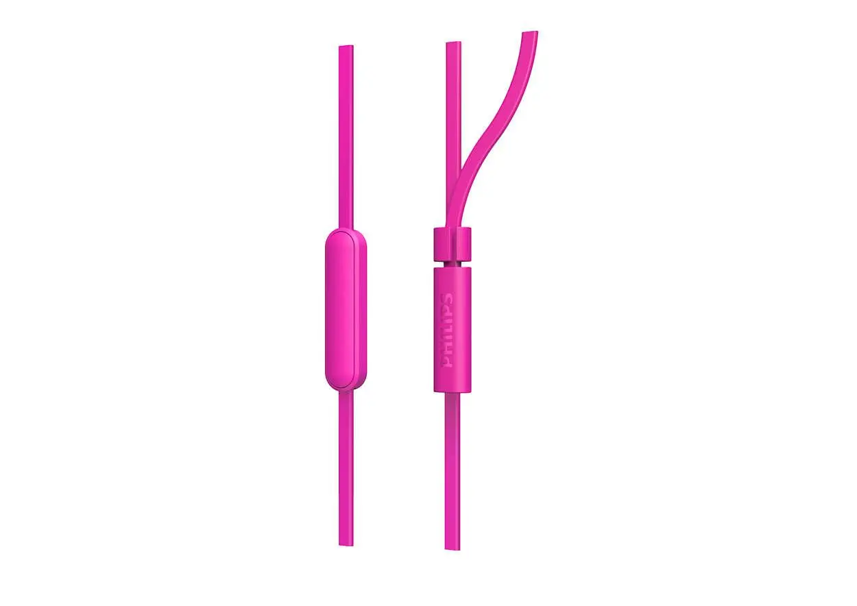 Słuchawki przewodowe Philips TAE1105PK/00 Dokanałowe Mikrofon Różowy