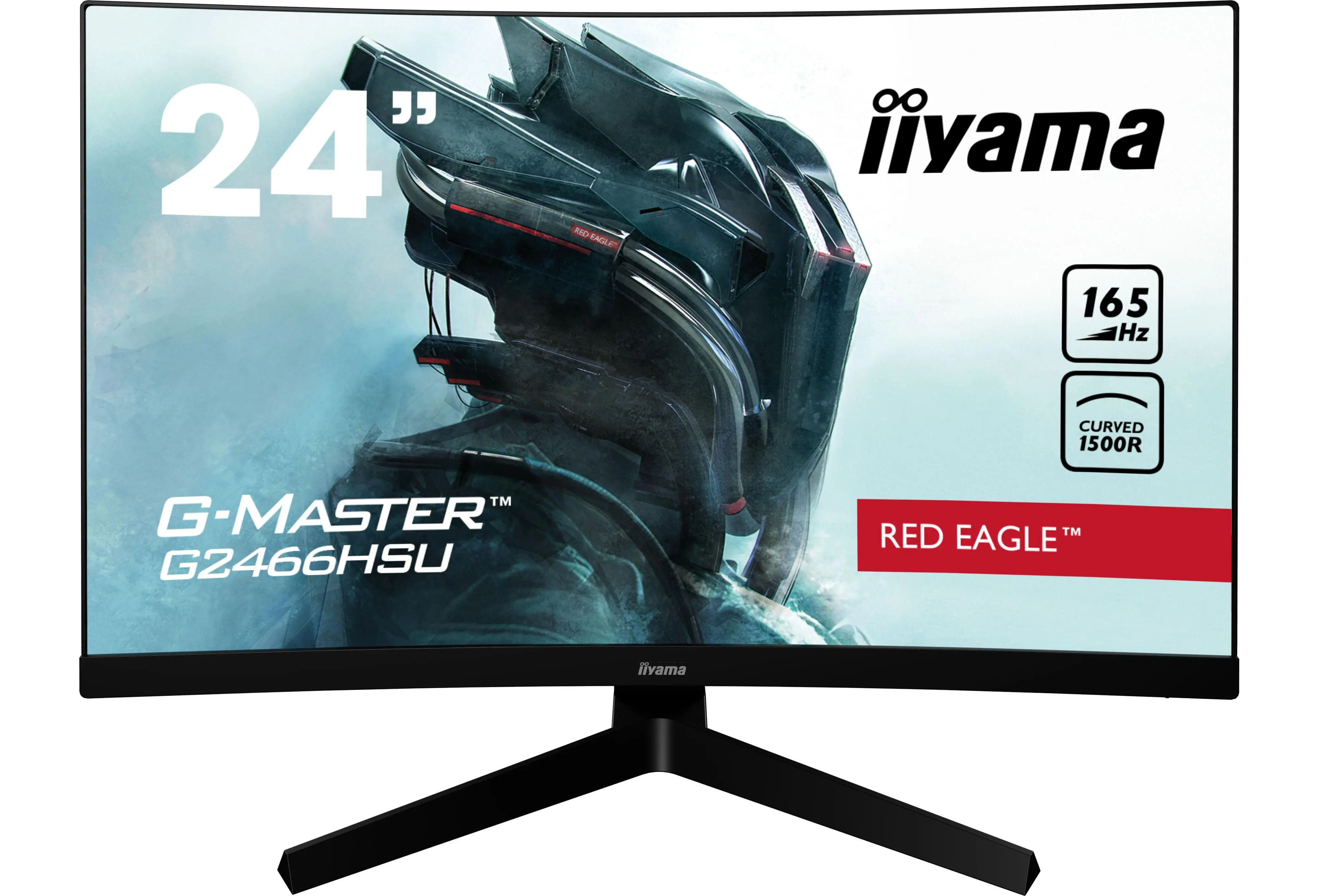 Monitor iiyama G-MASTER Red Eagle G2466HSU-B1 24" Full HD VA 165Hz 1ms Zakrzywiony Gamingowy