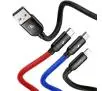 Kabel Baseus USB 3w1 USB-C Lightning Micro 3,5A 0,3m Czarny