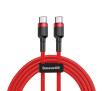Kabel Baseus USB-C PD  Cafule PD 2,0 QC 3,0 60W 1m Czerwony
