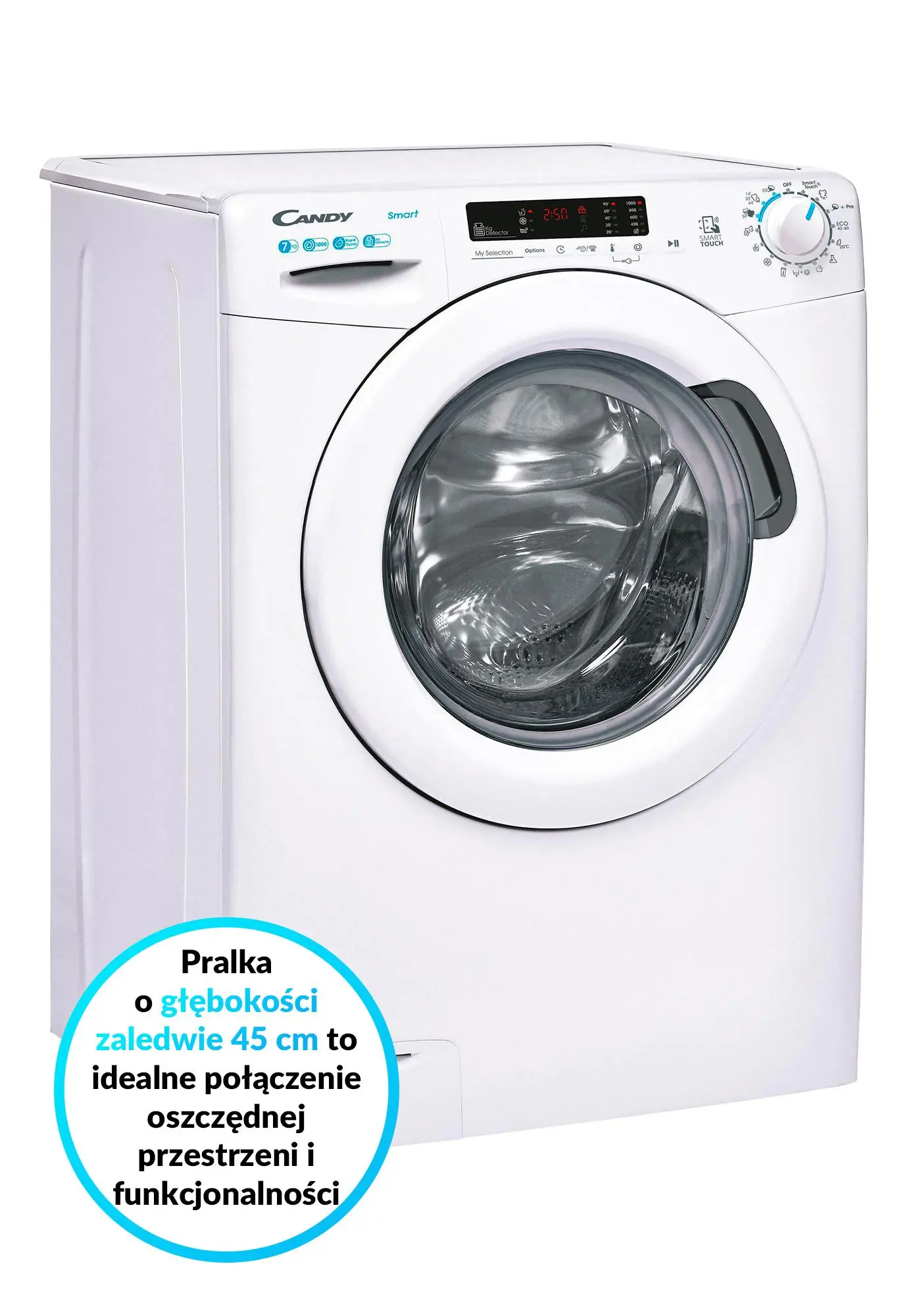 Pralka Candy Smart CS4 1072DE/1-S Slim 7kg 1000obr/min