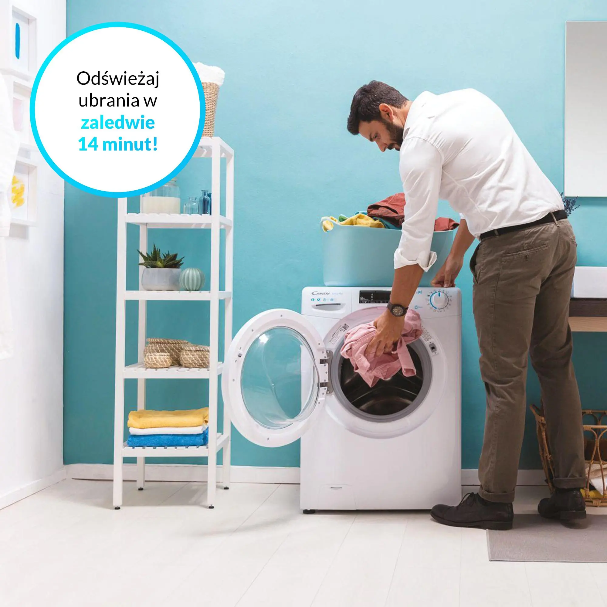 Pralko-suszarka Candy SmartPro CSOW 4965TWE/1-S 58cm 9kg/6kg