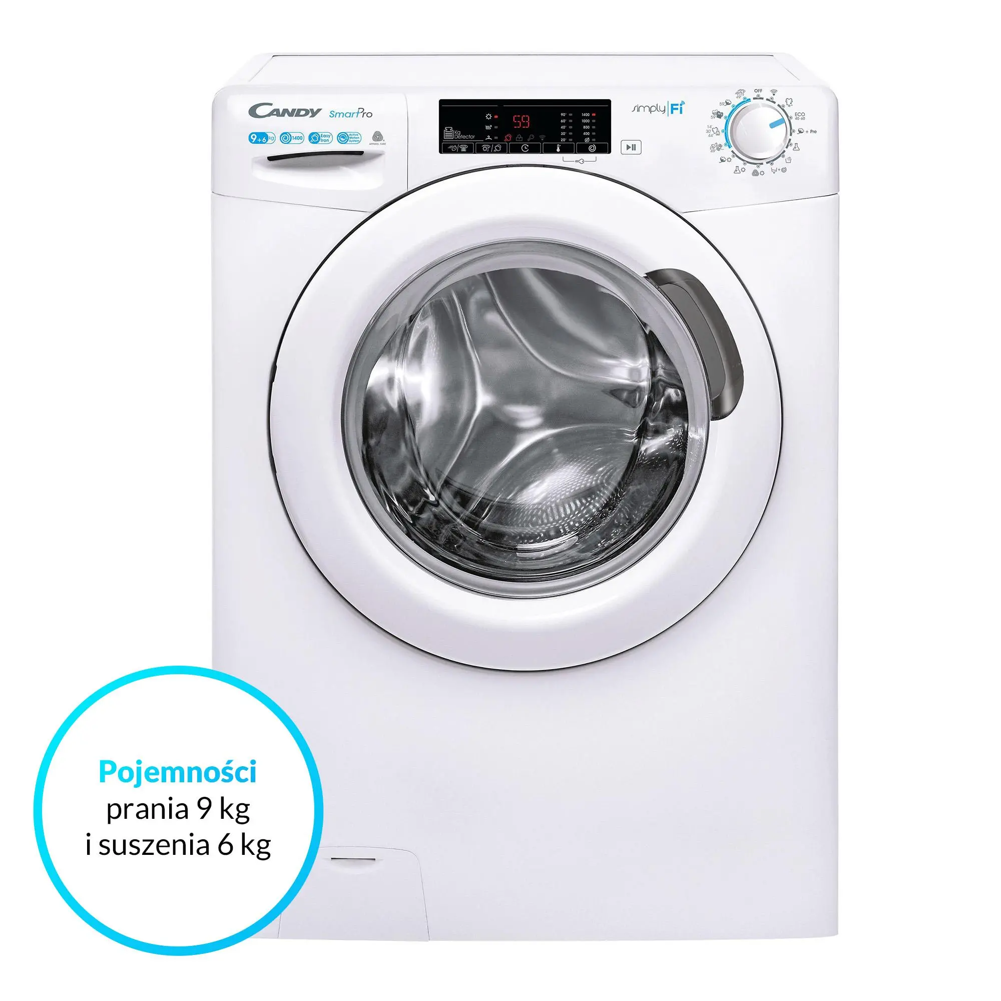 Pralko-suszarka Candy SmartPro CSOW 4965TWE/1-S 58cm 9kg/6kg