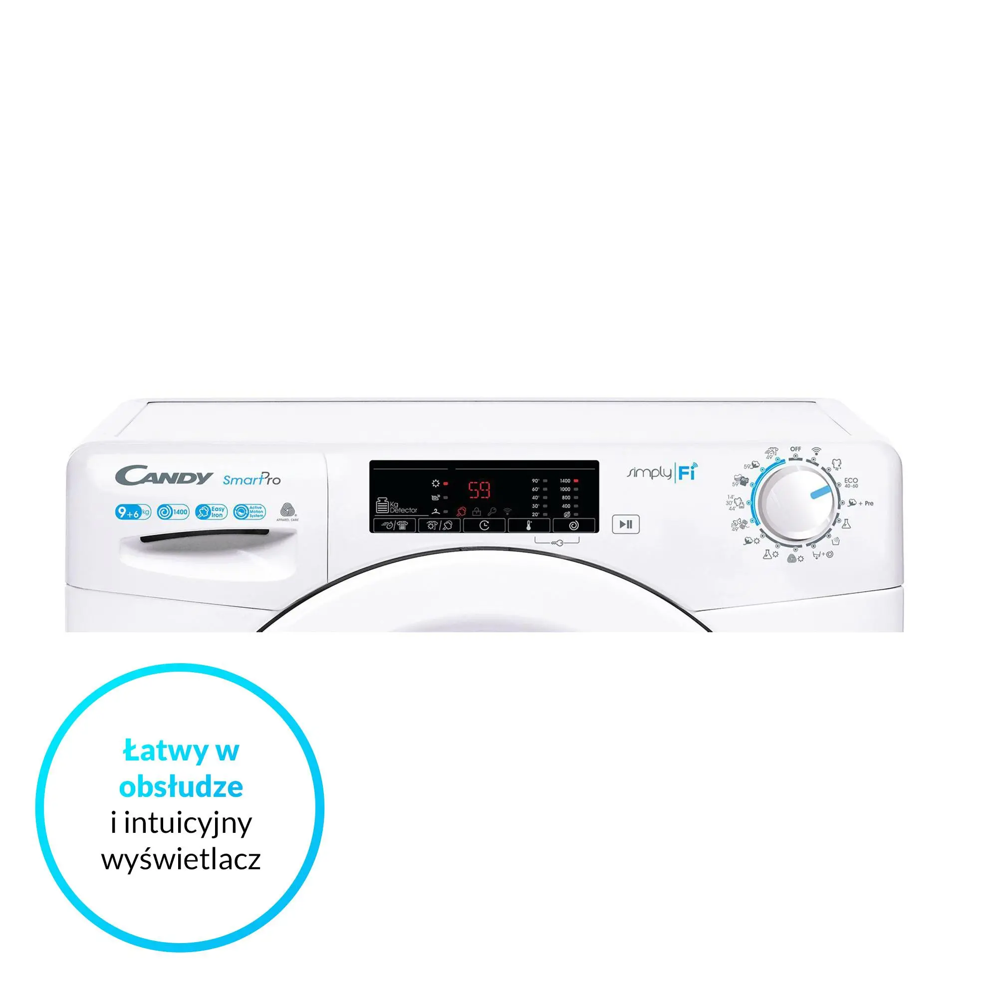 Pralko-suszarka Candy SmartPro CSOW 4965TWE/1-S 58cm 9kg/6kg