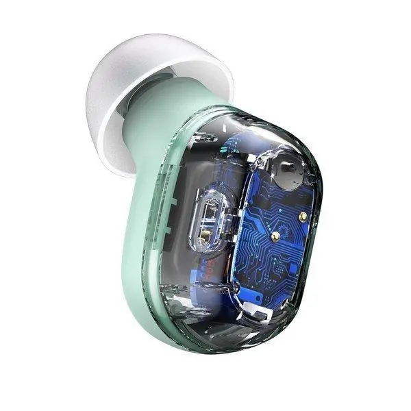 Słuchawki bezprzewodowe Baseus WM01 Dokanałowe Bluetooth 5.0 Zielony