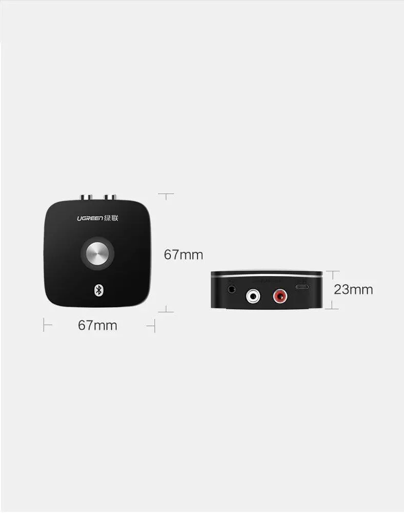 Adapter Bluetooth UGREEN CM106 Odbiornik audio Bluetooth 5.1 aptX / 2x RCA / jack 3,5mm