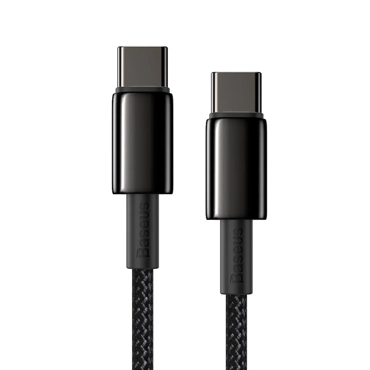 Kabel Baseus USB-C do USB-C Tungsten Gold 100W 2m Czarny