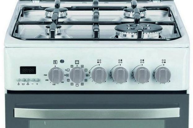 Kuchnia gazowo-elektryczna Hotpoint-Ariston H5TMH6AF (W) PL - termoobieg - rożen