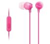 Słuchawki przewodowe Sony MDR-EX15AP Dokanałowe Mikrofon Różowy