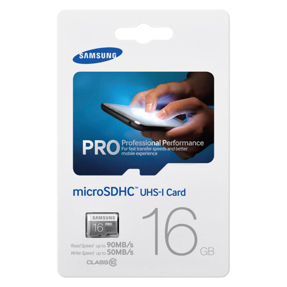 Samsung microSDHC Pro Class 10 UHS-I 16GB 90 MB/s
