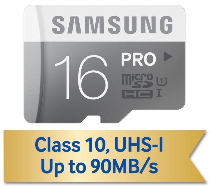 Samsung microSDHC Pro Class 10 UHS-I 16GB 90 MB/s