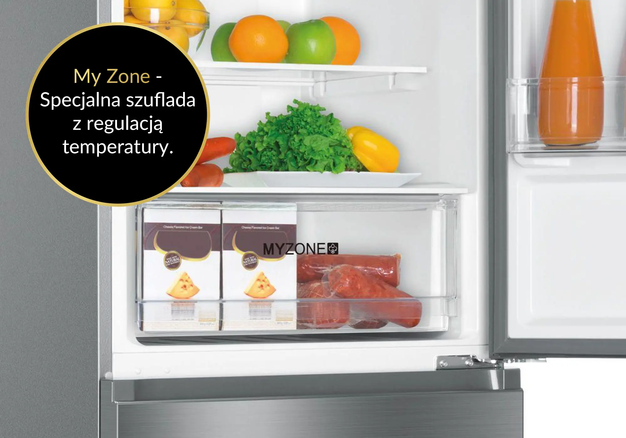 Lodówka Haier Seria 3 HTR3619ENMN Pełny No Frost 190,5cm Komora świeżości Srebrny