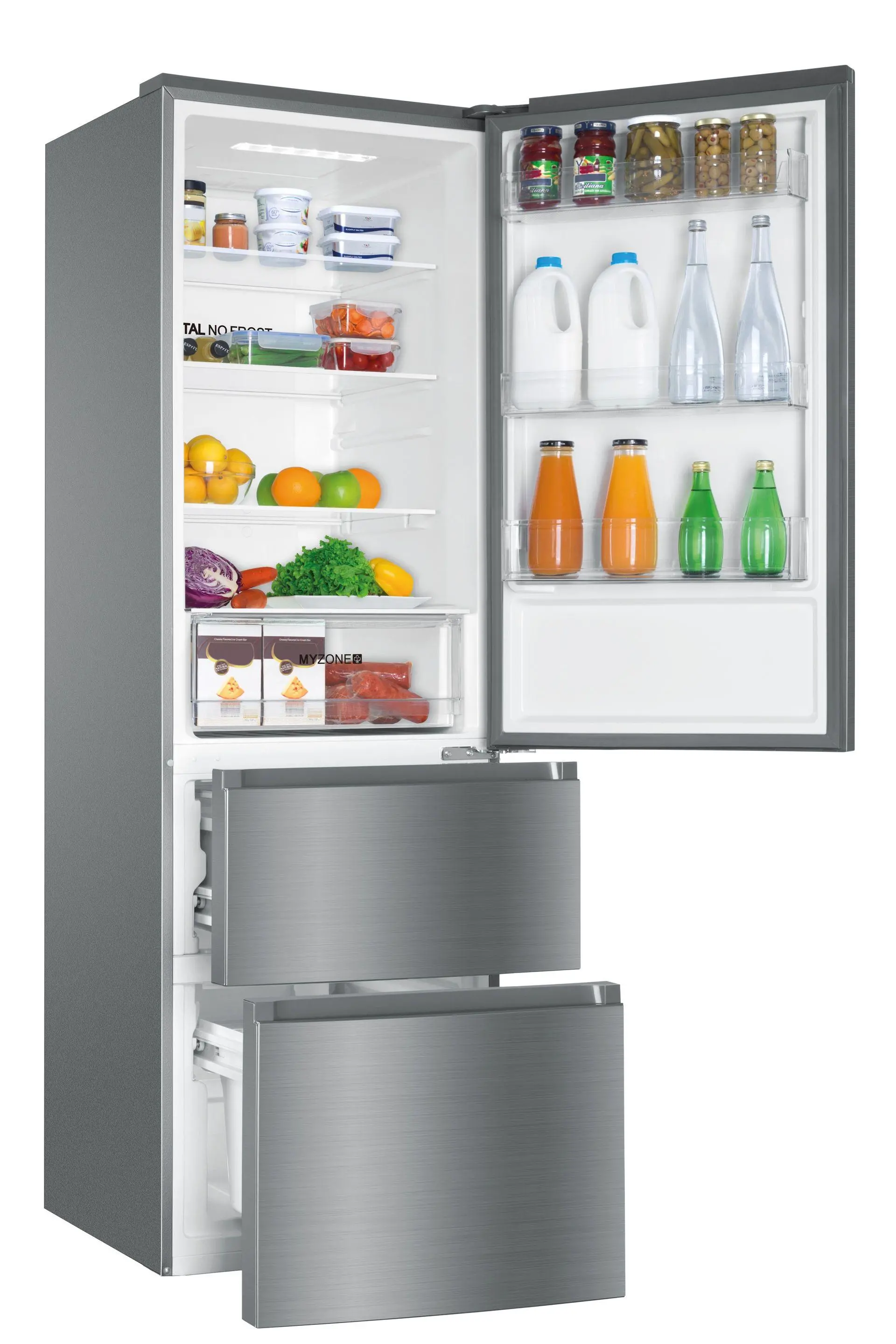 Lodówka Haier Seria 3 HTR3619ENMN Pełny No Frost 190,5cm Komora świeżości Srebrny