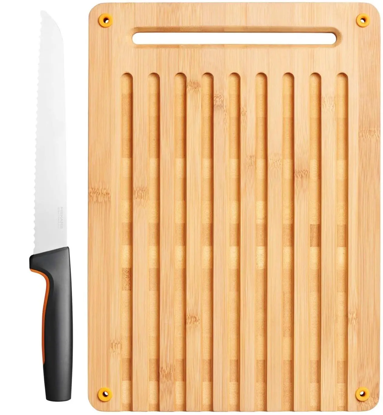 Nóż Fiskars FunctionalForm 1057551 + deska do krojenia 2 elementy