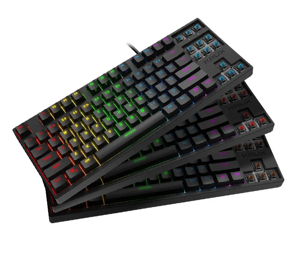 Klawiatura mechaniczna Krux Atax Pro RGB Outemu Red KRX0040 Czarny