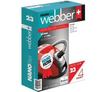 Worek do odkurzacza Webber 23 Nano Zelmer 1500 4szt.