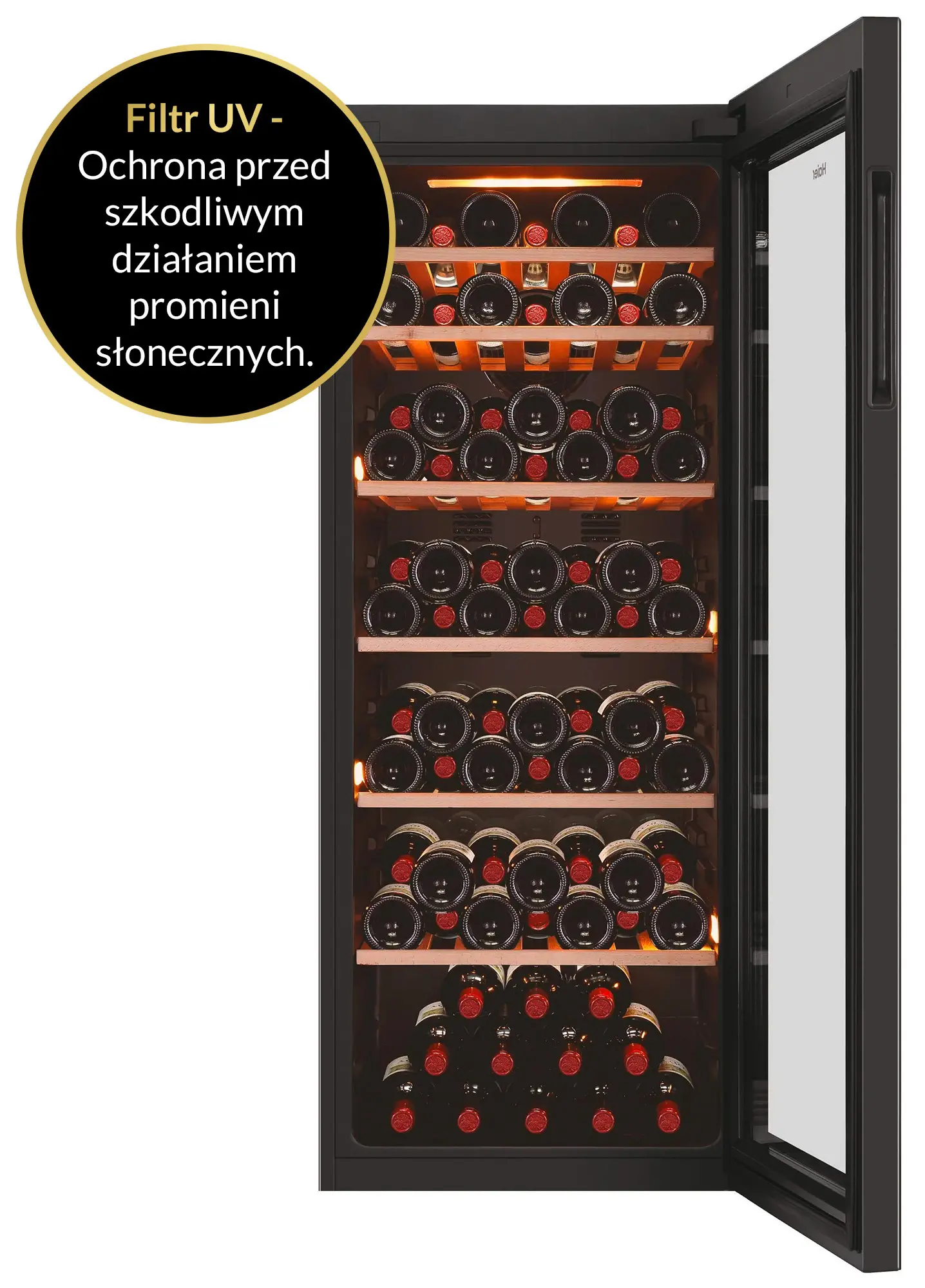 Chłodziarka do wina Haier HWS84GA 84 miejsca na butelki