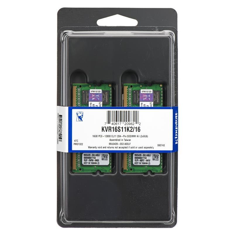 Pamięć Kingston DDR3 (2 x 8GB) 1600 SODIMM