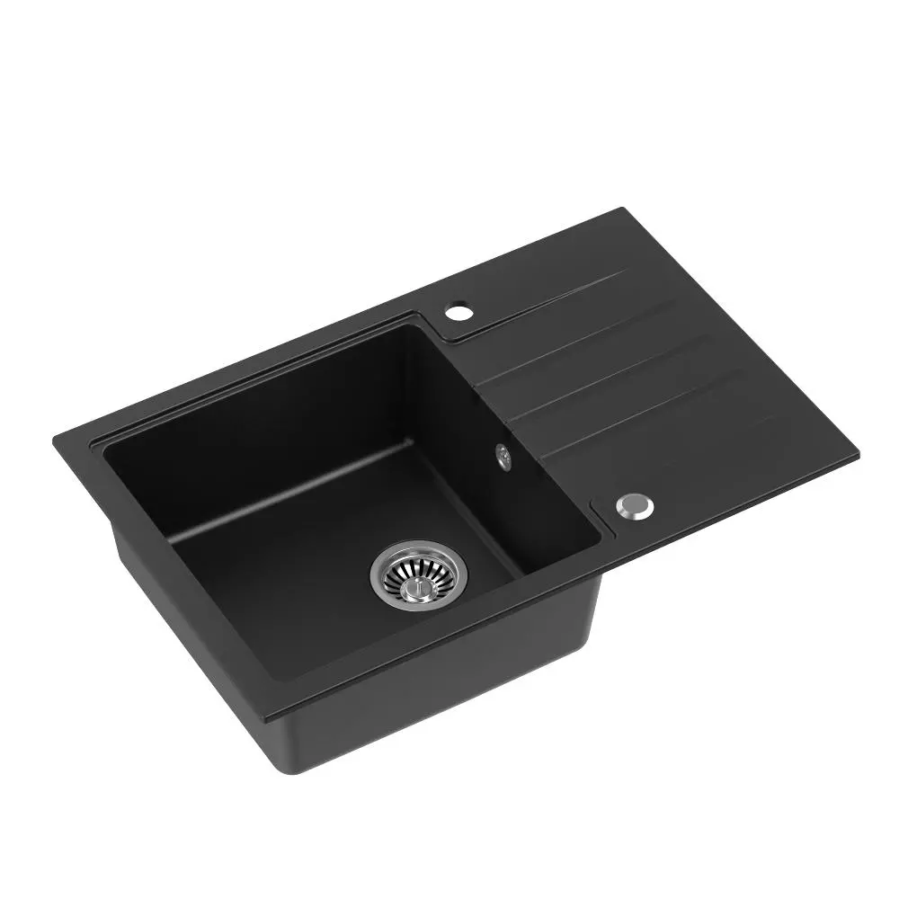 Zlewozmywak Quadron HCQP7850BLM Peter 111 Granitowy Czarny mat